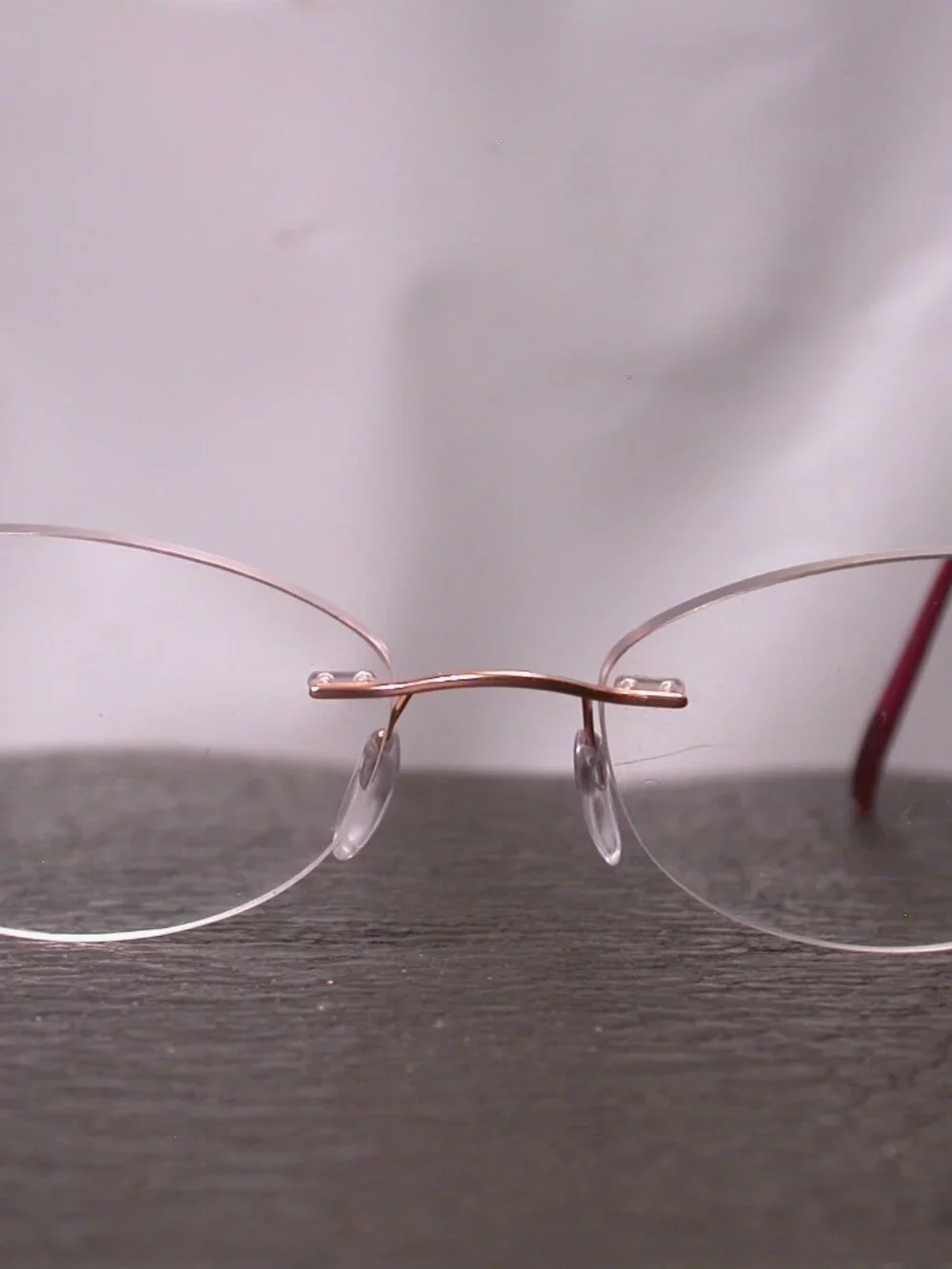Silhouette Titan Frameless Red and Gold Wire Eyeglasses Made in Austria